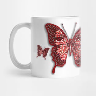 Peppermint Candy Pattern and Butterfly Mug